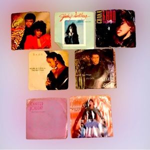 Bundle of 7 Vintage R&B Vinyl 45 Record Albums / See pics details / No Scratches